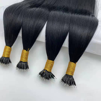 Extensions capillaires à nano-perles de kératine en gros, très demandées, en cheveux humains doublement étirés Remy, extensions à anneaux nano