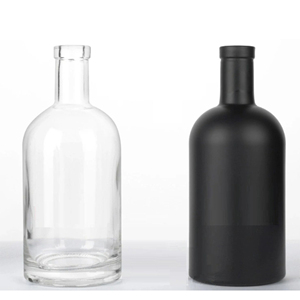Bottiglie di <span class=keywords><strong>Gin</strong></span> OSLO da 50ml in Vetro Nero Opaco con Logo Personalizzato in Rilievo e Verniciatura, Marca Shandong Spirit - Product Image 4