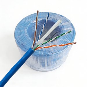 <span class=keywords><strong>สาย</strong></span>เคเบิลเครือข่าย Cat6A UTP 23AWG ทองแดงแท้ 500MHz 10Gbps 4 คู่ CMR PVC 1000 ฟุต สำหรับสำนักงาน <span class=keywords><strong>LAN</strong></span> อินเทอร์เน็ต แบบม้วน  CE ISO RoHS บรรจุกล่อง - Product Image 1