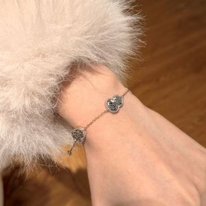 Bracelet Dylam en argent S925 plaqué or rhodié 22 carats avec pendentif gourde, bijou de charme esthétique traditionnelle chinoise - Product Image 5