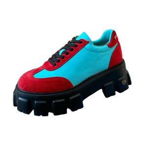 Zapatos de Skate Casuales de Diseño Invernal, Estilo Chunky para Caminar, con Cordones, Antideslizantes, Suela de Cuero Genuino - Product Image 2