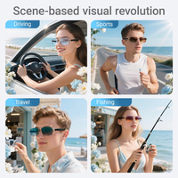 Lunettes de soleil UV400 2025 avec casque audio intelligent sans fil, assistant IA, contrôle de lecture audio et photographie AT-31 – Lunettes de soleil de luxe