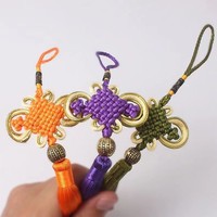 Vente d'usine : Pompons chinois faits main en polyester de 12 cm pour marque-pages, lanternes, décoration de voiture et de maison