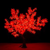 Arbre LED décoratif d'extérieur Ginkgo artificiel 2m RGB à changement de couleur IP65, éclairage de jardin, vente chaude