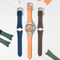 Bracelet de montre en fluororubber souple de gros de l'usine Jettda, bracelet de montre en caoutchouc FKM pour montre Patak -Philipe Nautilus 25 mm