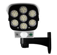 Produits pour la maison intelligente, lampe murale à capteur solaire, éclairage multi-angle avec avertissement lumineux rouge, télécommande, surveillance de simulation