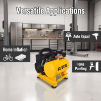 Compresseur d'air industriel intelligent sans huile à aimant permanent, mini portable 4L, 1,5 CV, en aluminium, 2850 tr/min