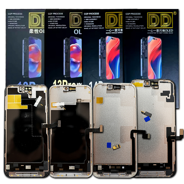 Wholesale DD OLED Screen Replacement for iPhone 12 13 14 15 16 Pro Max Mobile Phone LCD Display Repair