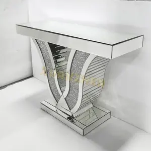 Factory Direct Sale Hallway Console Table Mirrored Console Table Luxury LED Modern Console Tables With Mirror