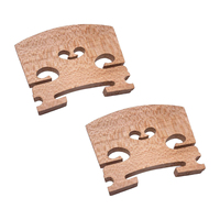 2pcs Violin Bridge 4/4 Full Size Fine Grade Maple Violin Parts Music Instrument Replacement with G-D-A-E String U-Groove