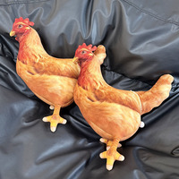 Peluche de poulet réaliste, jouet en peluche doux, animal de la ferme, vente en gros, décoration d'intérieur