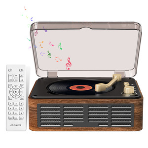 Lecteur <span class=keywords><strong>CD</strong></span> rétro Bluetooth rechargeable, appareil audio multifonction, haut-parleur Bluetooth pour albums musicaux, pour la maison, cadeau - Product Image 1