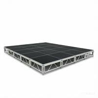 Plateforme de scène WEIXING personnalisable à installation rapide en alliage d'aluminium robuste pour concerts et événements 4x4' (1,2m x 1,2m) 1,5-2m