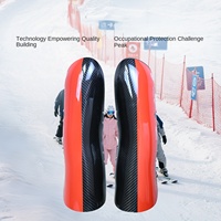 Protège-jambes de ski professionnels en fibre de carbone, ensemble de protection pour la compétition, la course et l'entraînement, équipement de protection pour le ski alpin pour adultes