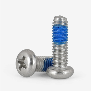 Perno preaplicado de dispensación M4 X 10mm, cabeza redonda de acero al carbono, tornillo de parche de nailon, Phillips cabeza plana, tornillo bloqueado de rosca antisuelta - Product Image 4