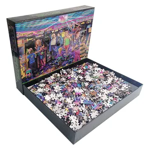 도매 사용자 정의 인쇄 1000 2000 조각 성인 지그 소 퍼즐 게임 제조 업체 사용자 정의 지그 소 퍼즐