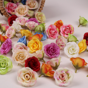Têtes de fleurs artificielles en plastique, style européen, perle rose, faites à la main, pour la décoration de la table à manger à la maison, ornements floraux de mariage - Product Image 3