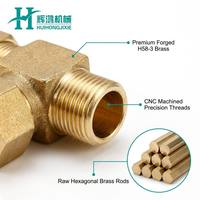 Sambungan Kompresi Kuningan Tee Fitting Equal dan Reducing Union 3-Way Connector 4mm-12mm untuk Humidifier Tekanan Tinggi dan Pipa Tembaga