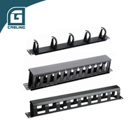 Gcabling Server Rack Cabinet Cable management 1U 19-Zoll-Kabel Wire Manager Kunststoff ringe Horizontales Kabel management