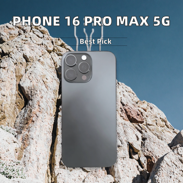 Phone 16 Pro Max Unlocked 5G CDMA LTE Smartphone 512GB OLED 120Hz Display Dual SIM IOS US Version Multi-Language 48MP Camera