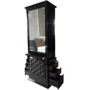 10 năm bảo hành Hot Bán Cổ điển vàng đen làm tóc gương trạm thương mại Styling Station với cơ sở thép không gỉ - Product Image 4