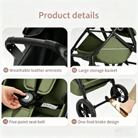 Poussette Bébé Luxe 3-en-1 Dernière Génération 2026, Grand Panoramique, Tissu Oxford Durable, Légère et Pliable pour 0-3 Ans