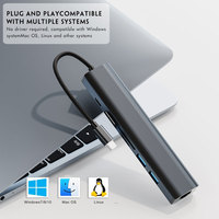 Hub 7 en 1 Tipo-C a HDMI 4K 30Hz, Estación de Acoplamiento USB C con Tarjeta de Red RJ45 de 1000M, Carga Rápida de 100W, Doble USB3.0, SD/TF