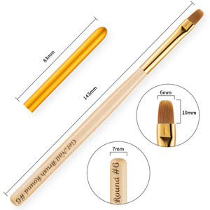 WELLFLYER-Pincel <span class=keywords><strong>de</strong></span> gel acrílico para uñas, herramienta <span class=keywords><strong>de</strong></span> punteado para manicura, limpieza <span class=keywords><strong>de</strong></span> cutículas, diseño artístico <span class=keywords><strong>de</strong></span> uñas, venta al por mayor, francés, venta al por mayor, - Product Image 3