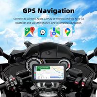 GPS moto 6.25 pouces avec support personnalisé CarPlay Android Auto avec antivol et outil pour barre transversale 16mm 22mm