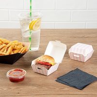 Carton ondulé jetable F Flûte Boîte à hamburger Conception personnalisée et de logo Matériaux de qualité alimentaire Boîte d'emballage pour hamburger