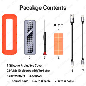 JEYI OEM penutup SSD M.2 NVMe aluminium dapat disesuaikan 10Gbps USB-C <span class=keywords><strong>3.2</strong></span> Gen2 pendingin kipas Turbo untuk penyimpanan HDD garansi 1 tahun - Product Image 3