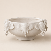 Vase en céramique blanche, éléphant 3D, vase décoratif pour fleurs, design sculptural pour salon, table console, décoration intérieure