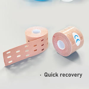 BLUENJOY bande de kinésiologie athlétique coton élastique imperméable à l'eau motif perforé personnalisé rouleau de kinésiologie prédécoupé adhésif amical - Product Image 3