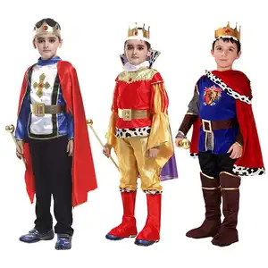 Hight Quality King Cosplay Costume for Children Halloween Boy's Makeup Party Prince Clothing Prince Charming Costume for Boys