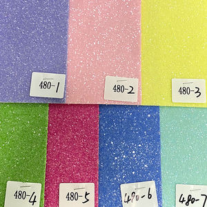 Feuilles de <span class=keywords><strong>tissu</strong></span> en cuir pailleté fluorescent brillant en gros, avec support en toile pour la fabrication de nœuds pour cheveux et projets créatifs <span class=keywords><strong>Cricut</strong></span> - Product Image 2