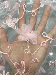 2025 mới lưới ba chiều hoa thêu vải, Internet nổi tiếng của phụ nữ váy, trang phục sân khấu thêu vải - Product Image 4