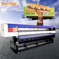Imprimante UV rouleau à rouleau WorldColor grande taille 3,2 m 4 têtes, machine d'impression sur bâche, tête d'impression UV Eps I3200
