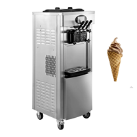 Pour VEVOR Commercial 2200W YKF-8228T Machine à crème glacée molle 2 + 1 saveurs Crème glacée verticale et Bar Maker Yaourt et lait cru