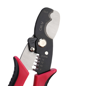 <b>Wire</b> Cutters Cable <b>Strippers</b> Carbon Steel Red Handle Industrial Grade 1664 Manual Tool For Electrician Use - Product Image 3