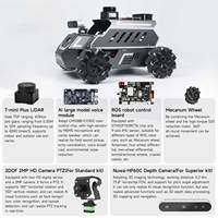 Robot ROS2 ROSMASTER M1 avec châssis à roues Mecanum, multi-capteurs permettant une interaction multimodale semblable à l'humain