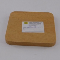 Plateau d'affichage de trésor en bois de hêtre Plaque en bois carrée polie fine