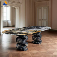 Table en pierre KT STONE populaire pour la maison, ambiance simple, entretien facile, bureau pour un aménagement moderne, salle à manger d'hôtel, marbre