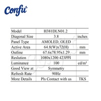 Écran CONFU MIPI double 3,8 pouces 4K HDR AMOLED pour VR/AR, HMD, soins oculaires médicaux et simulation de vol
