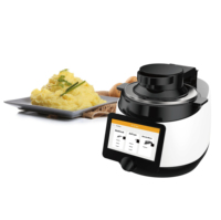 Robot culinaire électrique intelligent avec grand écran couleur, capacité de 5 L, puissance de 1100 W, bol mélangeur en acier inoxydable, friteuse à air, mixeur