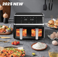 Friteuse à air 10L double panier fabricant de friteuse à air vente en gros d'appareils électriques appareils ménagers multifonctionnels de cuisine