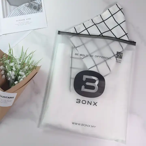 의류 포장을위한 사용자 정의 인쇄 투명 젖빛 플라스틱 지퍼 가방 도매 주문 허용 - Product Image 5