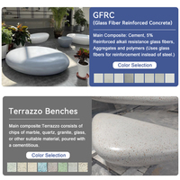 Sièges de galets durables imperméables pour l'extérieur de bonne qualité, parc, jardin, hôtel, banc en pierre, tabouret de galets combiné