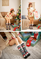 Chaussettes d'hiver en acrylique pour Noël, antidérapantes, tricotées, unisexes, chaussettes de sol, chaussettes de dessin animé personnalisées, taille unique, chaussettes mi-mollet