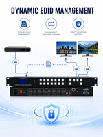Commutateur matriciel métallique Hardrock 8 entrées 8 sorties 4K 30Hz pour intégration AV professionnelle avec contrôle IR RS232 LAN mobile 1.4 300MHz