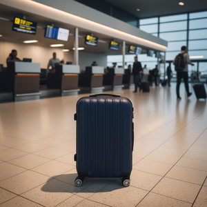 Set di valigie 3 in 1 blu navy in materiale ABS con 4 ruote, chiusura a combinazione, valigia da viaggio unisex con chiusura a zip - Product Image 2